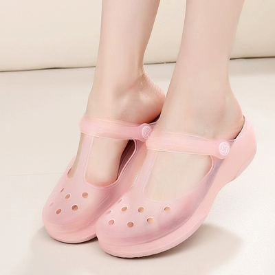 dép quai ngang nữ đế cao VEBLEN Crocs Nữ Y Tá Dép Bệnh Viện Điều Dưỡng Phòng Thí Nghiệm Chống Trơn Trượt Dép Thoải Mái Mũi-Nắp Giày Nữ dép quai hậu nữ dép quai hậu nữ hot