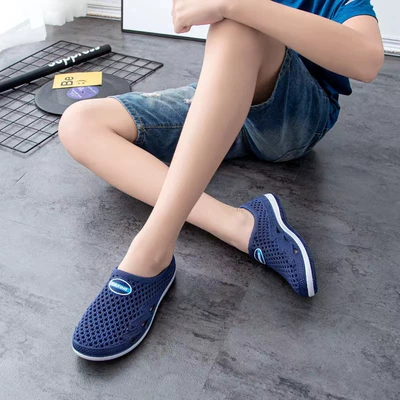 Giày Sandal 2023 Mùa Hè Mới Croc Giày Áo Khoác Nam Chống Trơn Trượt Thoáng Khí Dép Nam Đi Biển Đế Mềm Lội mùa Thu dép nữ đi biển dép đi biển cho nữ đế cao