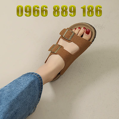 Giày Birkenstock Nữ Mùa Hè 2023 Mới Xăng Đan Birkenstock Đế Dày Áo Khoác Ngoài Lười Xỏ Ngón Dép Đi Biển Đế Mềm dép dán quai ngang