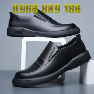 Giày công sở nam giày da thường giày ban nam màu đen đầu bếp nhà bếp chống trượt chống thấm nước giày đi mưa bảo hiểm lao động giày nam giày bếp nam
