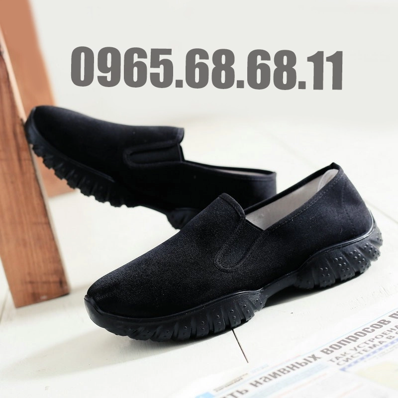 Giày vải cũ Bắc Kinh giày nam mùa xuân và mùa hè giày công sở đế mềm chống mài mòn giày đế dày nhẹ giày bảo hiểm lao động chống trượt giày đầu bếp giày bếp wako