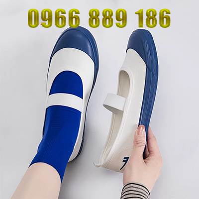 Kéo Lưng Giày Vải Nữ Mùa Xuân 2023 Nhỏ Màu Trắng Giày Slip On Giày Slip-On Thời Trang Bằng Phẳng Giày Đơn Màu Trắng Cho Nữ