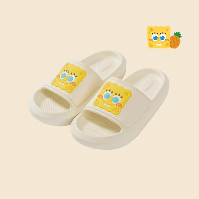 Sanli SpongeBob SquarePants dép đi trong nhà eva nhà nữ mùa hè đôi dép chống trượt và dép đi trong nhà tắt tiếng mặc ngoài nam giày đi biển trẻ em