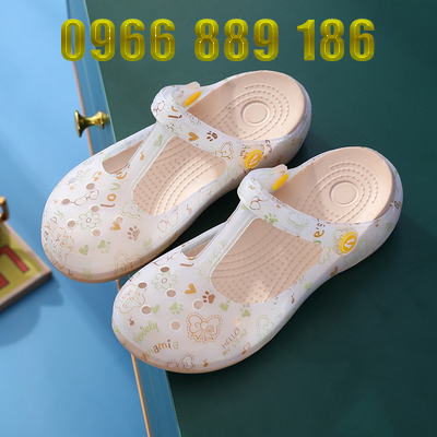 Giày Có Lỗ Chống Trơn Trượt Cho Nữ Thời Trang Bao Đầu Đế Mềm Đi Biển Jelly Sandal 2023 Giày Đi Mưa Đế Dày Mới mua dép đi biển